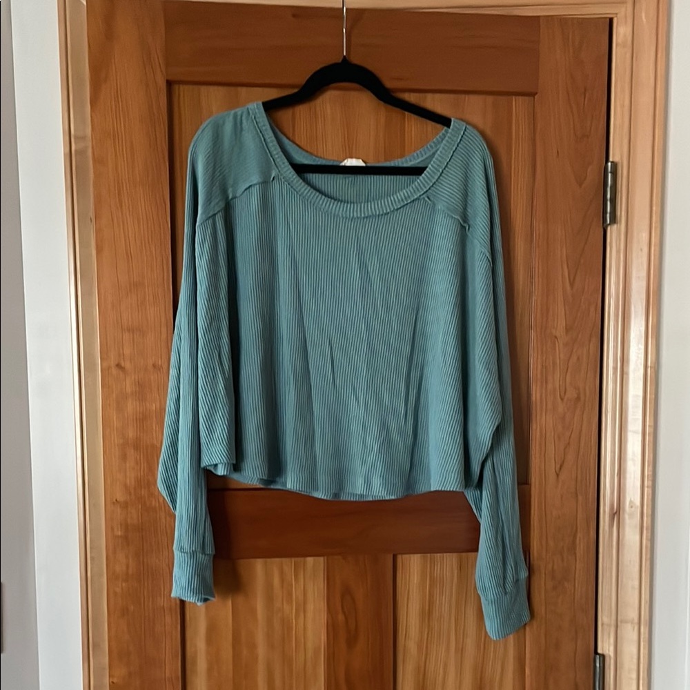 Altard state Teal Long Sleeve Top
